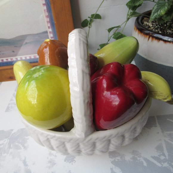 Porcelain Decorative Fruit Basket - Picture 1 of 13